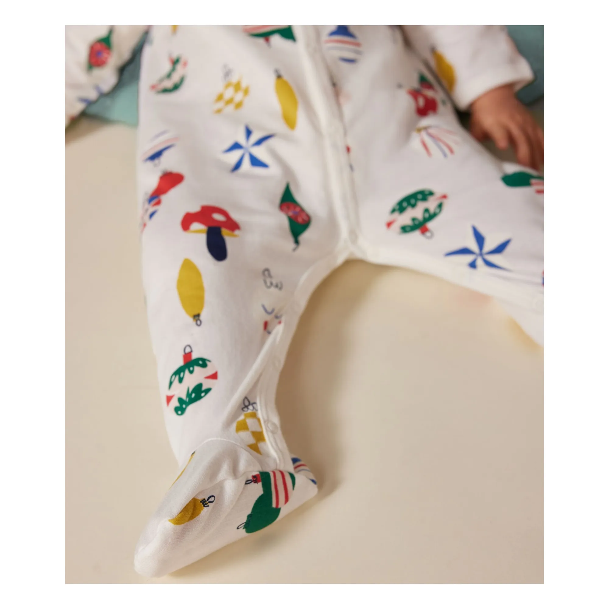 Pyjama Molleton Boules de Noël | Blanc- Image produit n°5