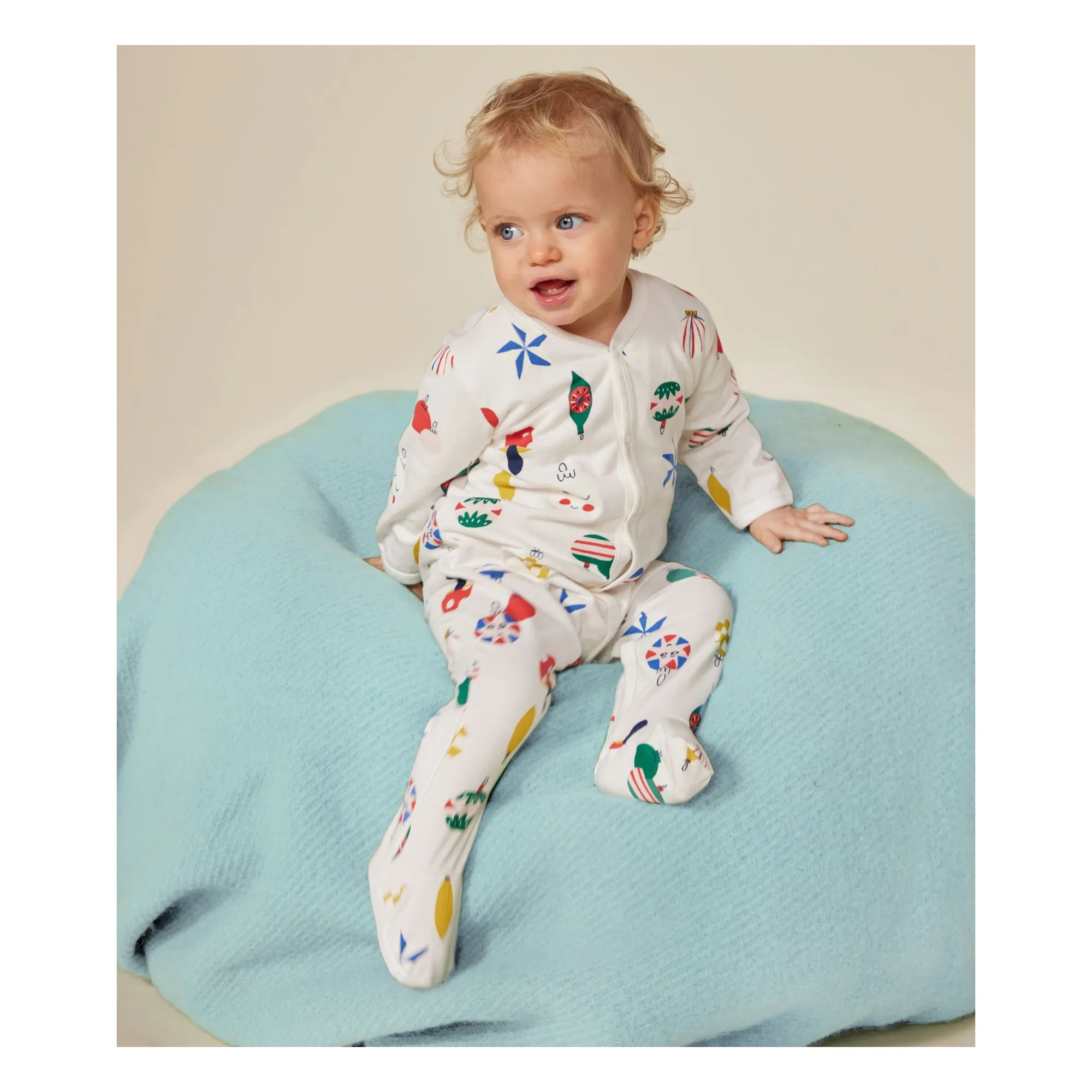 Pyjama Molleton Boules de Noël | Blanc- Image produit n°3