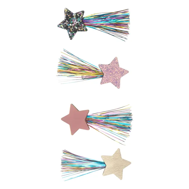 Confezione da 4 clip Comet | Rosa