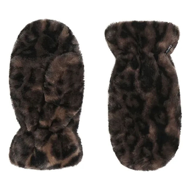 Manoplas Coco Leopardo Fibras Recicladas | Marrón