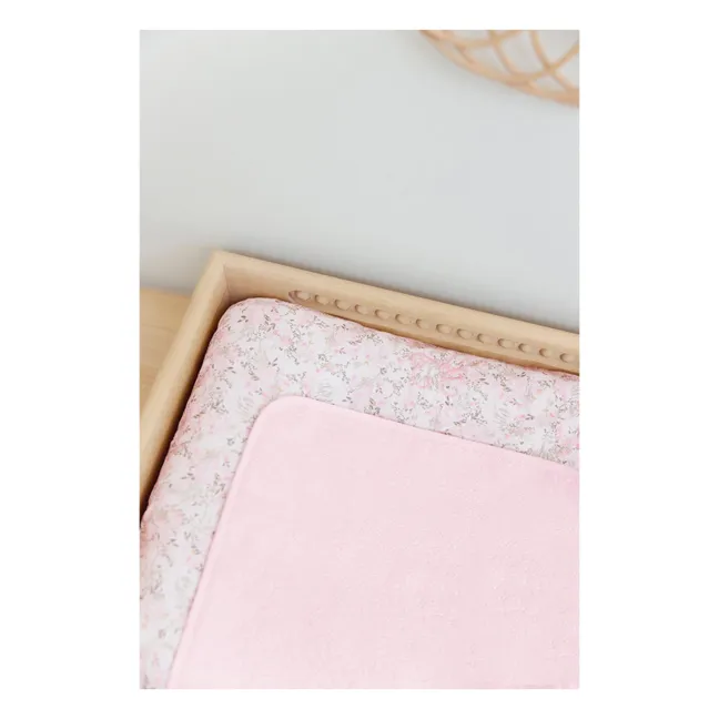 Jardin Hivernal changing mat cover | Pink