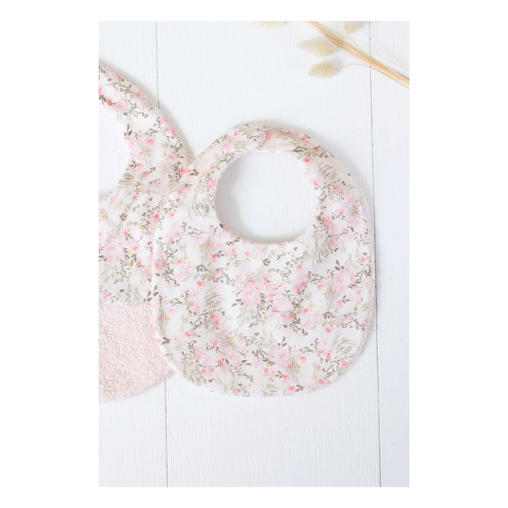 Bavoir Jardin Hivernal | Rose- Image produit n°1