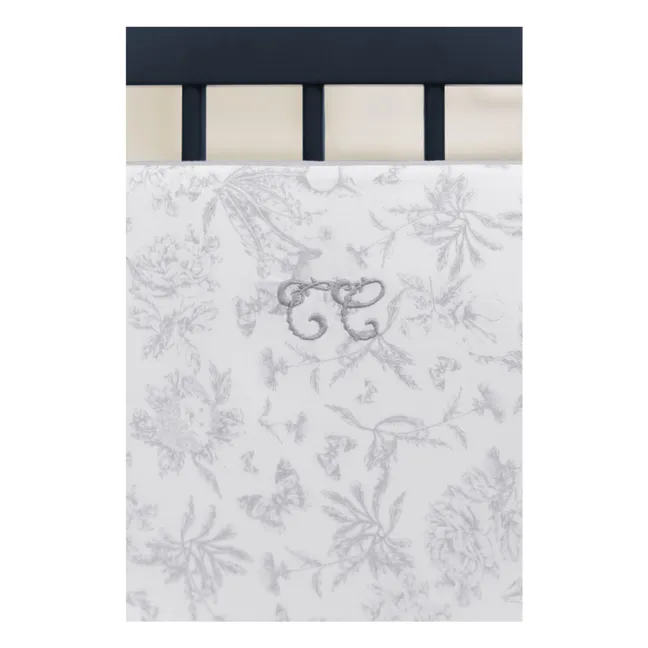 Toile de Jouy bed bumper | Grey