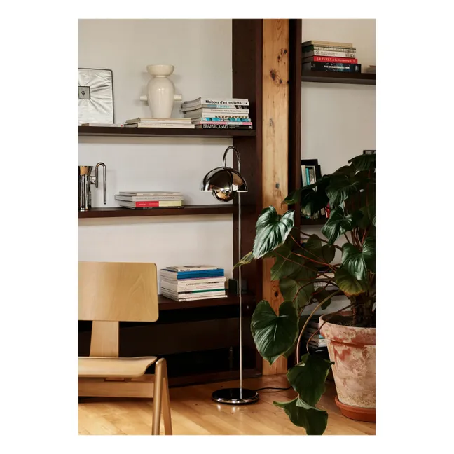 Flowerpot VP12 Stehleuchte, Verner Panton | Chromblitzend