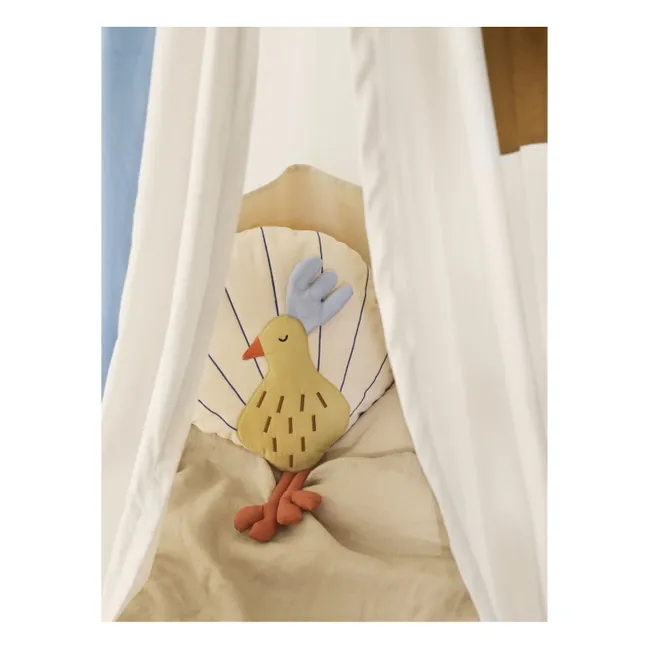 Cuscino a forma di pavone | Beige