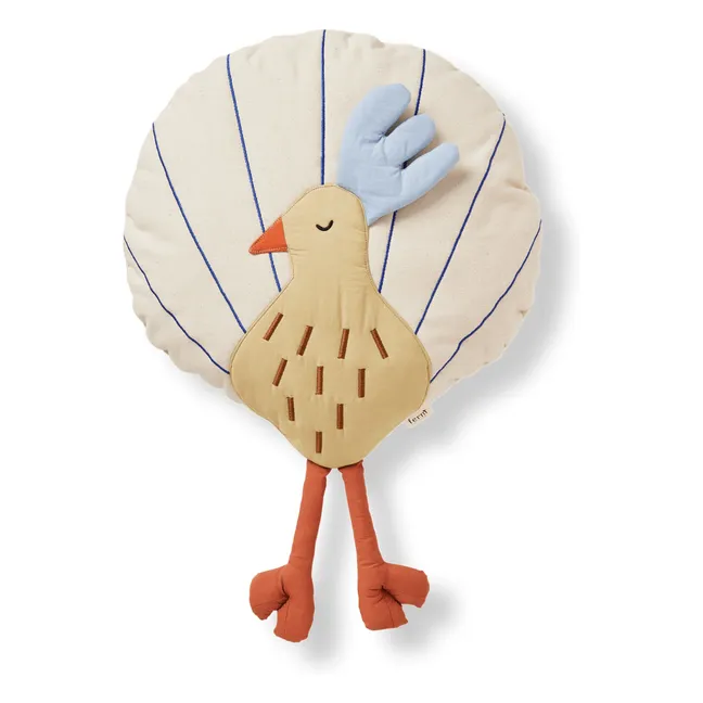 Cuscino a forma di pavone | Beige