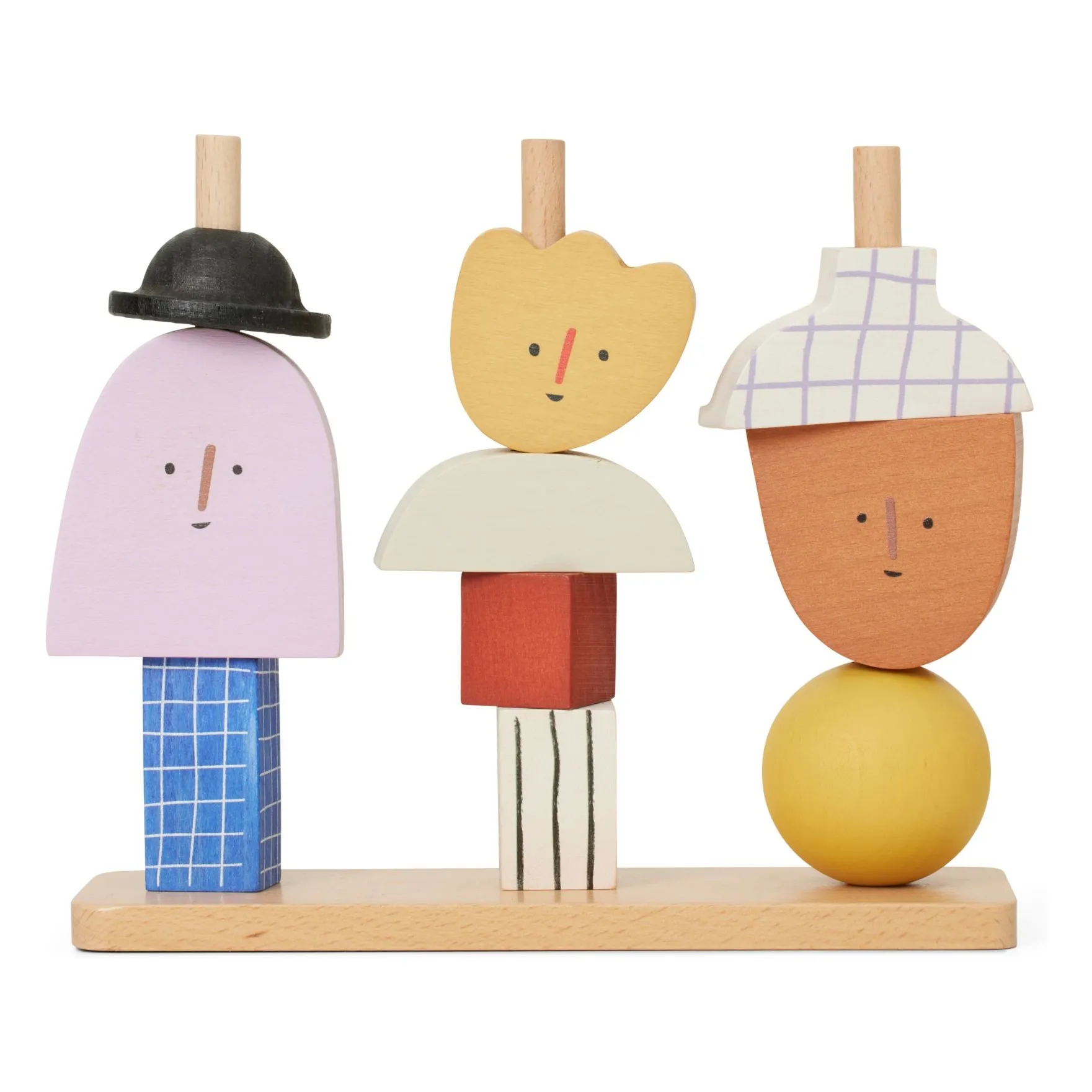 Ferm Living Kids Multicoloured Stacking Characters
