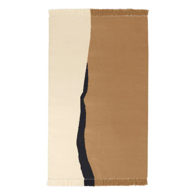 Soil Kelim Teppich | Sandfarben