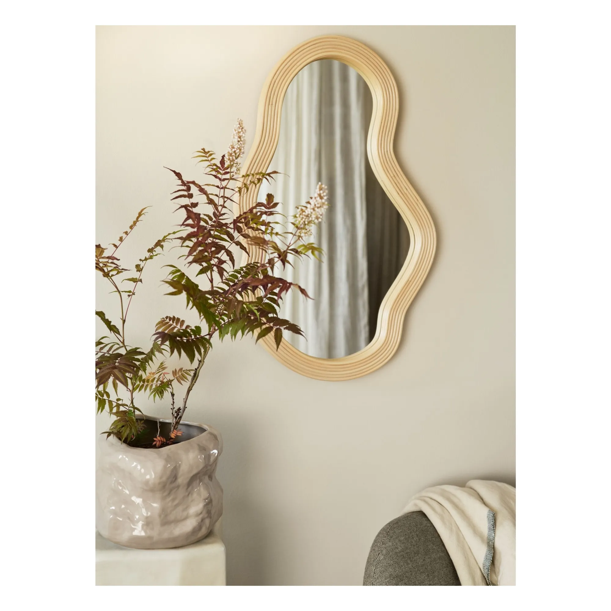 Rattan mirror Pond- Product image n°1