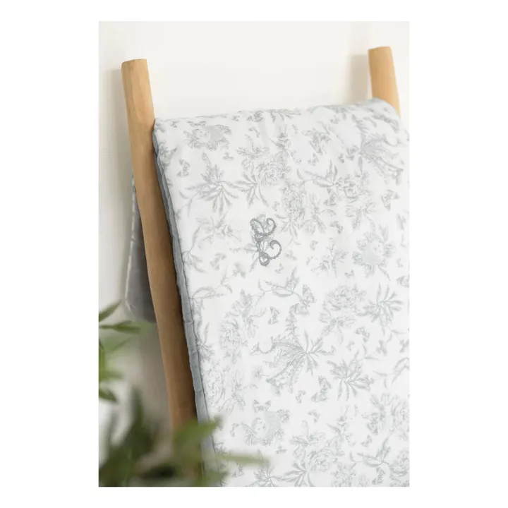 Couverture Toile de Jouy | Gris- Image produit n°2