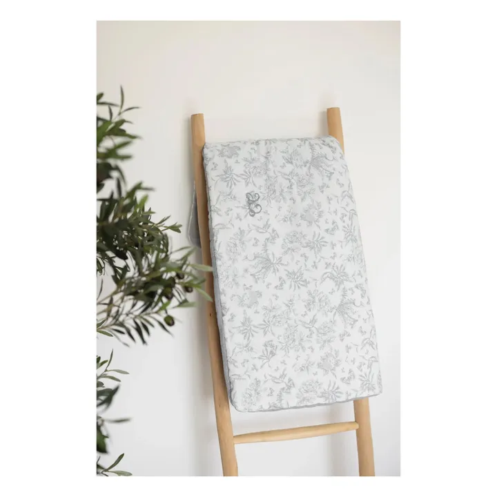 Couverture Toile de Jouy | Gris- Image produit n°1
