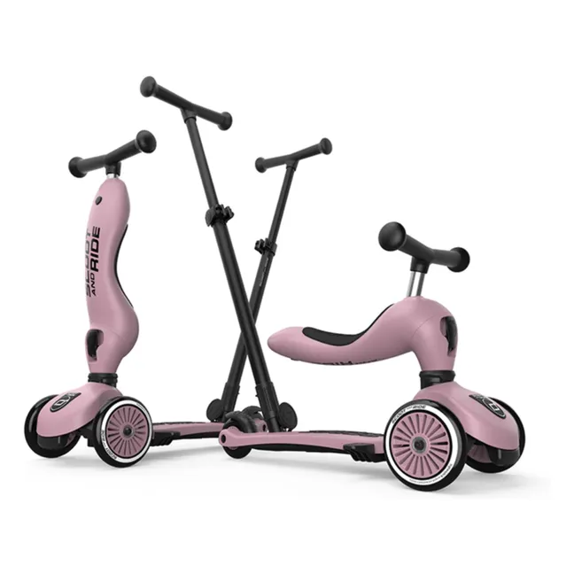 Trottinette évolutive Highwaykick 1 Push&Go | Rose