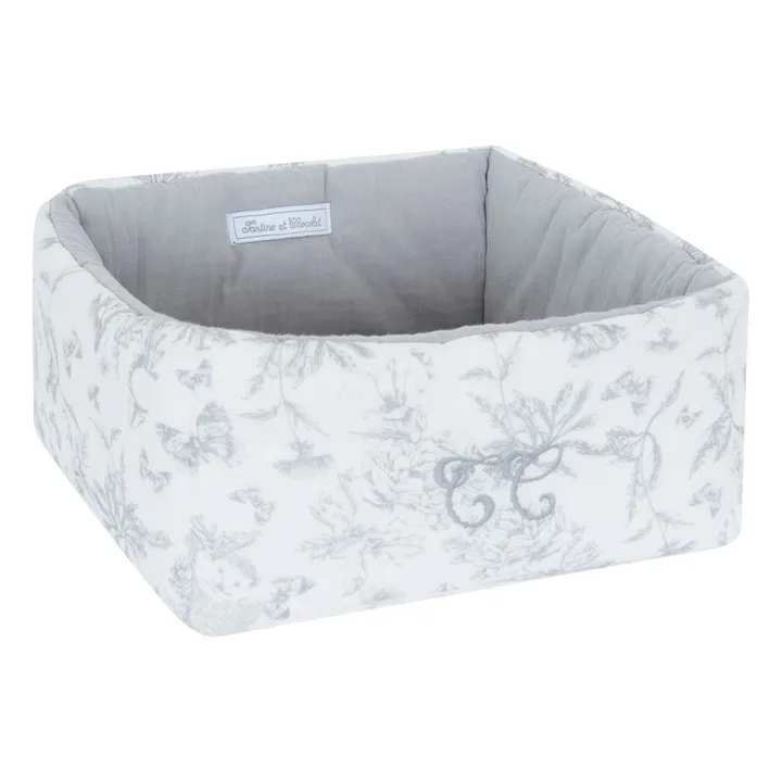 Cesta Toile de Jouy | Gris- Imagen del producto n°0