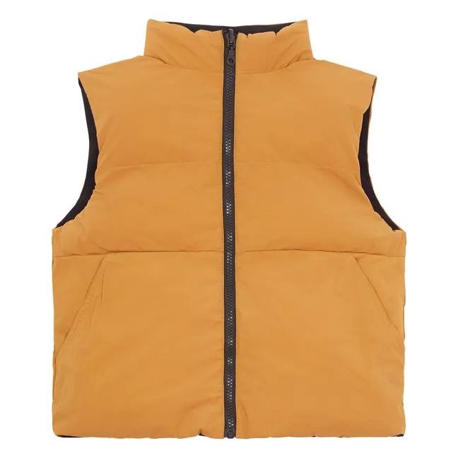 Giacca reversibile con zip senza maniche | Nero