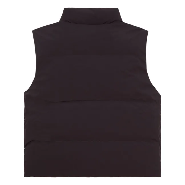 Giacca reversibile con zip senza maniche | Nero
