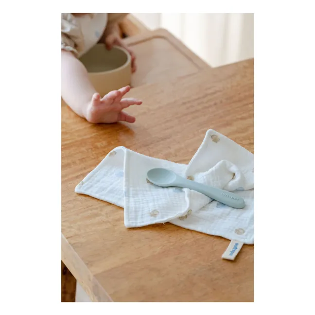 Serviettes Seaside en coton bio - Set de 3 | Seaside