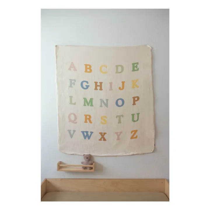 Plaid Alphabet en coton bio- Image produit n°0