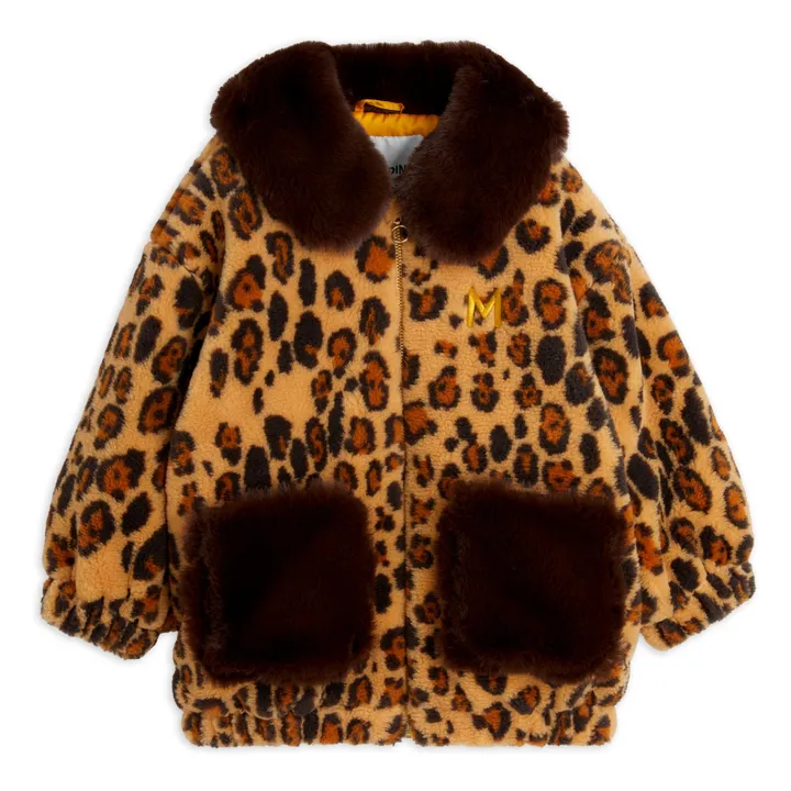 Leopard Fur Coats Recycled Fibers | Beige- Product image n°0