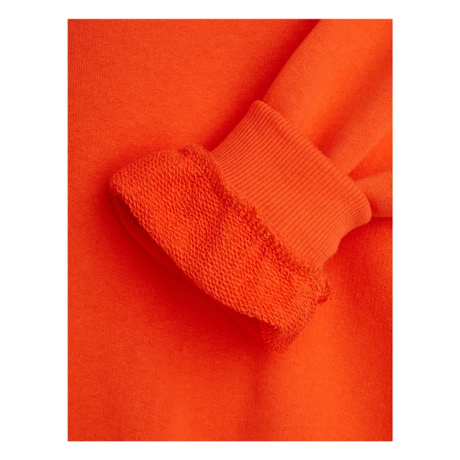 Sweatshirt mit Kragen Katze Bio-Baumwolle | Orange
