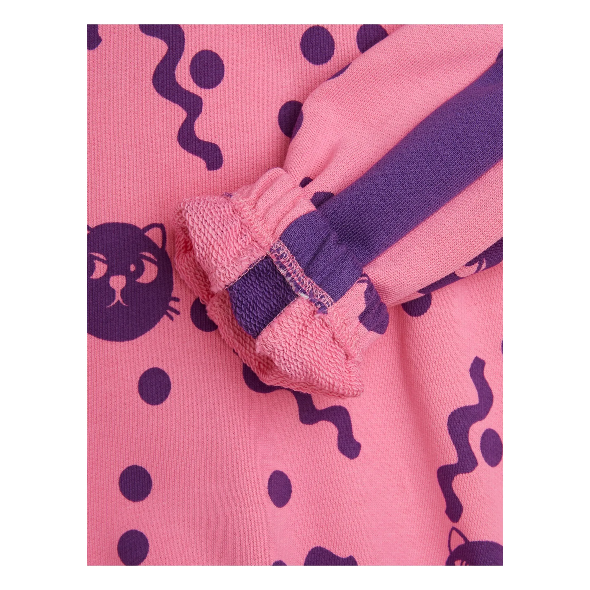 Sweat Squiggly Cats Coton Bio | Rose- Image produit n°4
