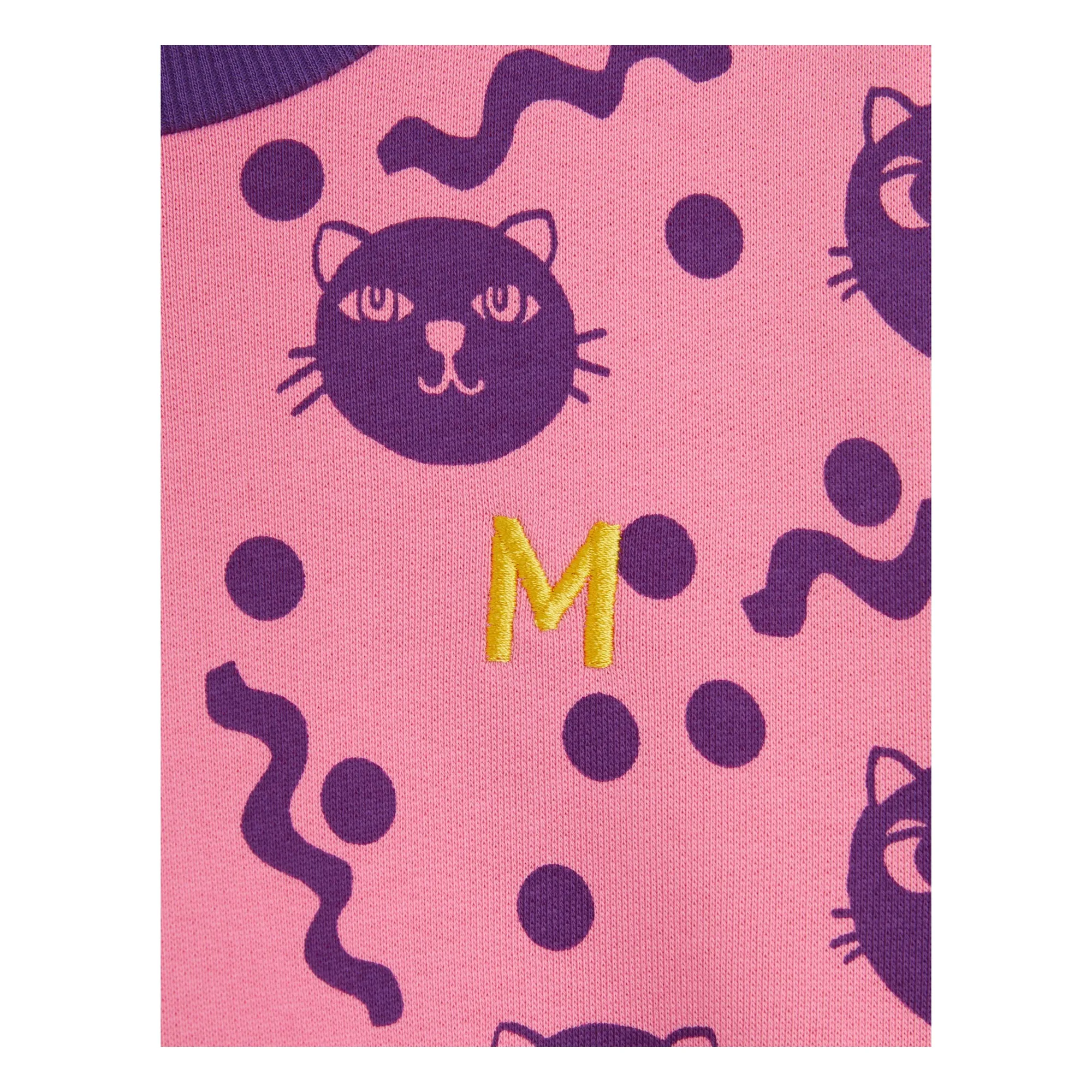 Sweat Squiggly Cats Coton Bio | Rose- Image produit n°5