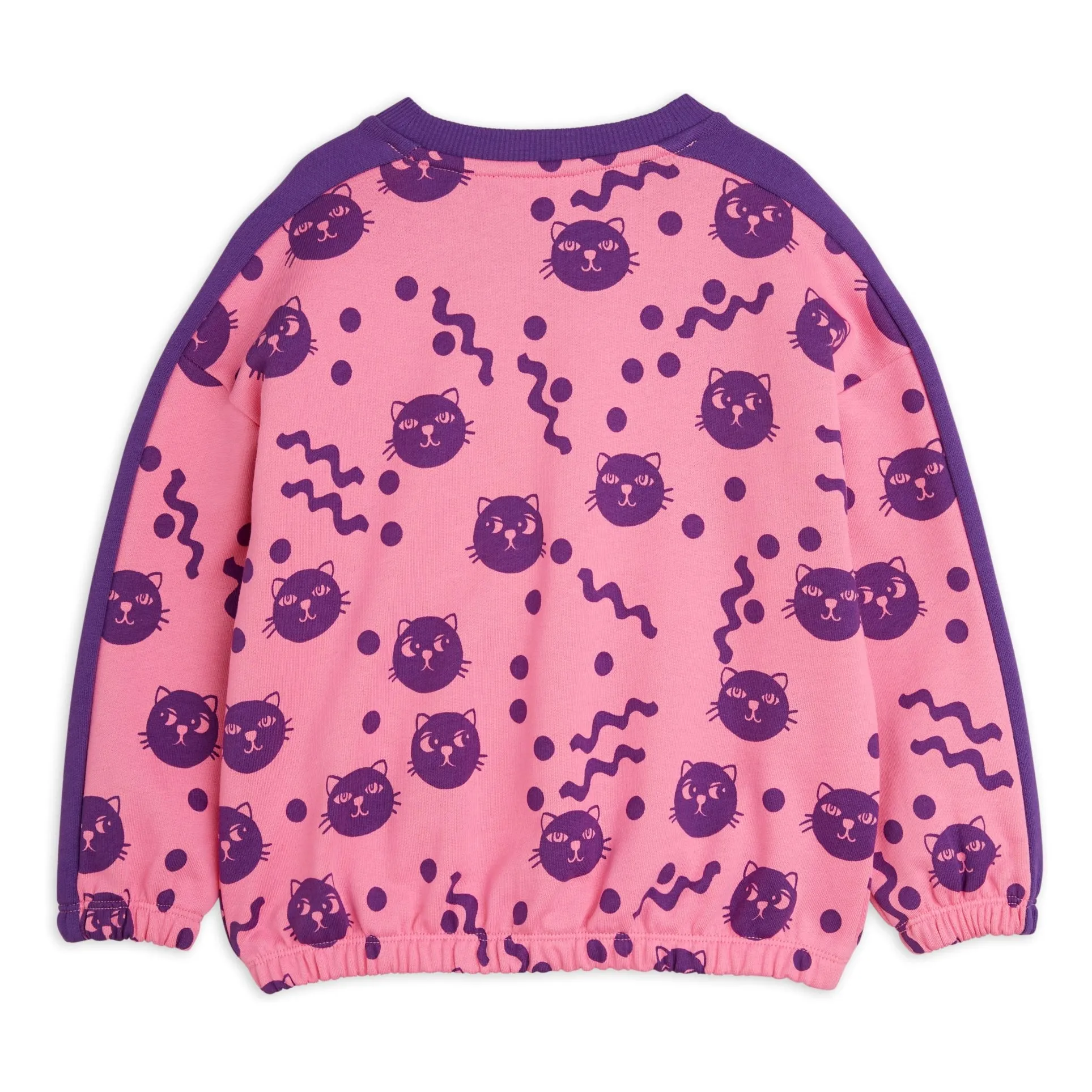 Sweat Squiggly Cats Coton Bio | Rose- Image produit n°3