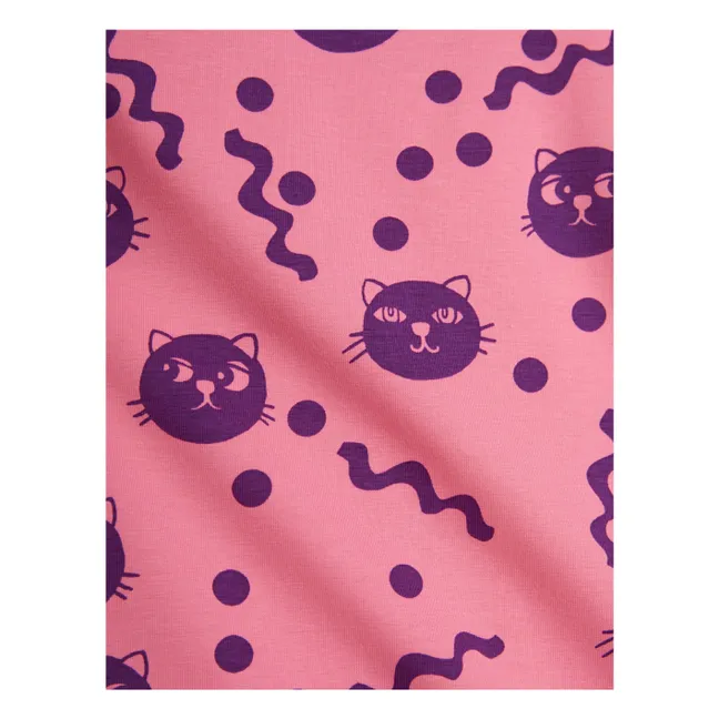 Unterziehpullover Squiggly Cat Bio-Baumwolle | Rosa