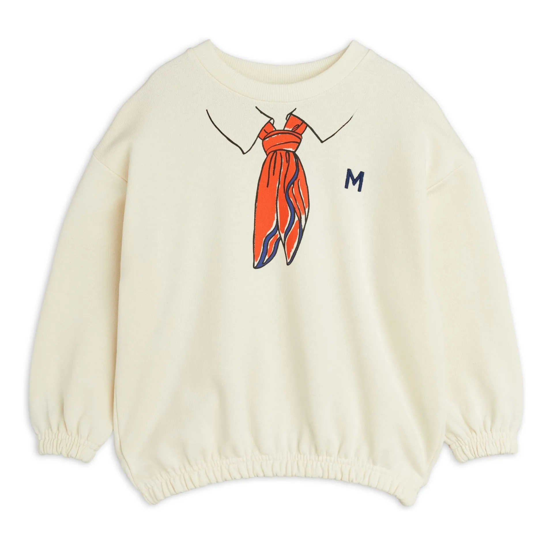 Mini Rodini Ecru Organic Cotton Sweat Scarf