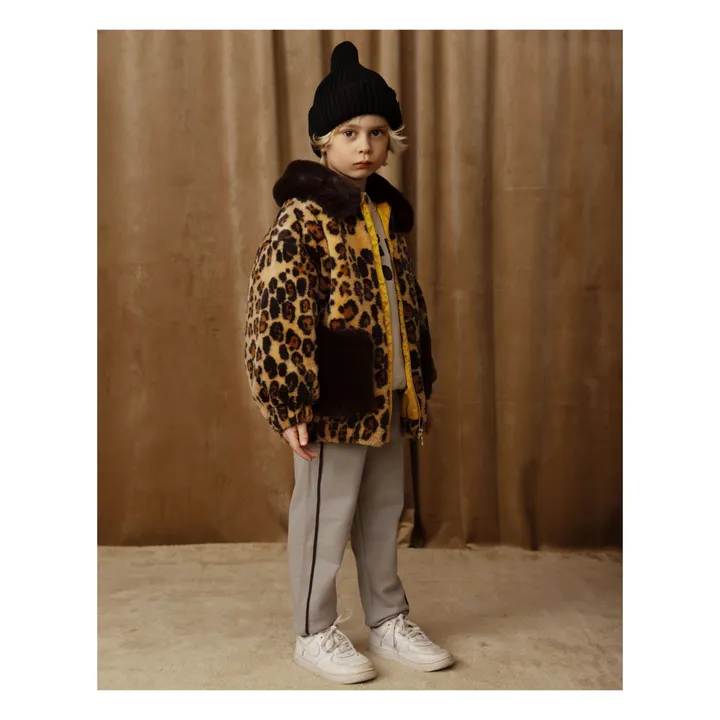 Leopard Fur Coats Recycled Fibers | Beige- Product image n°1