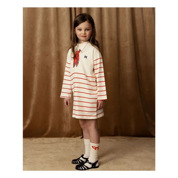 Vestido pañuelo de algodón orgánico | Crudo- Imagen del producto n°0