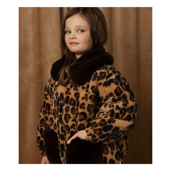 Leopard Fur Coats Recycled Fibers | Beige- Product image n°2