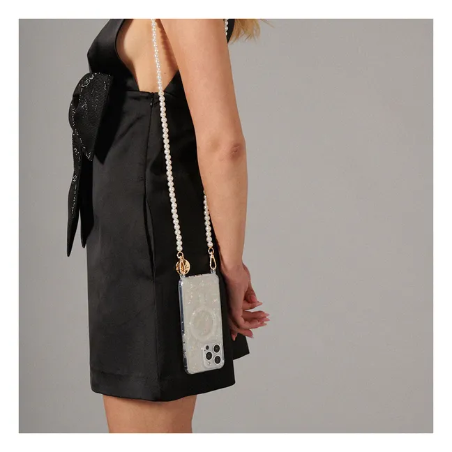 Lange Kette Agathe 120 cm | Weiß