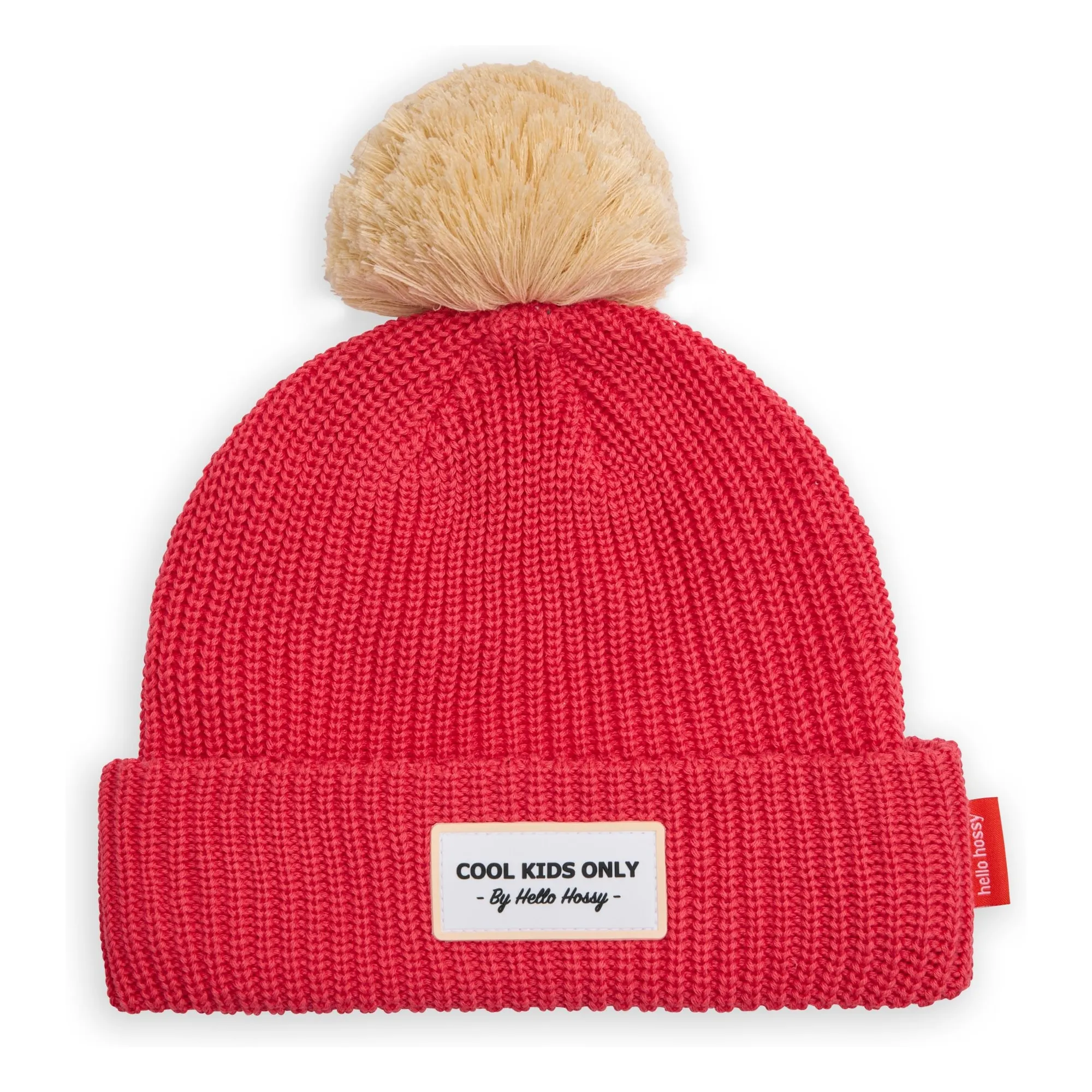 Hello Hossy Raspberry Red Organic Cotton Block Cap