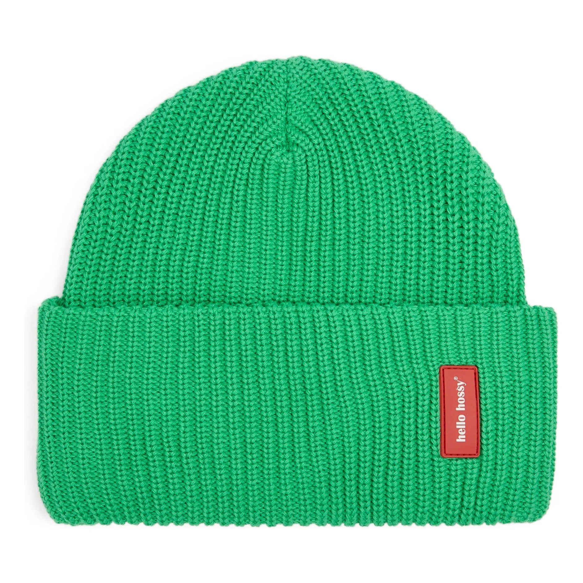 Hello Hossy Fluorescent Green Flow Organic Cotton Beanie