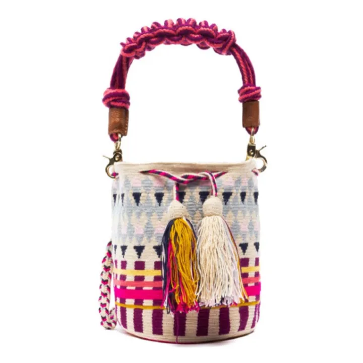 Sac Crossbody Macramé Medium Swan | Rose- Image produit n°0