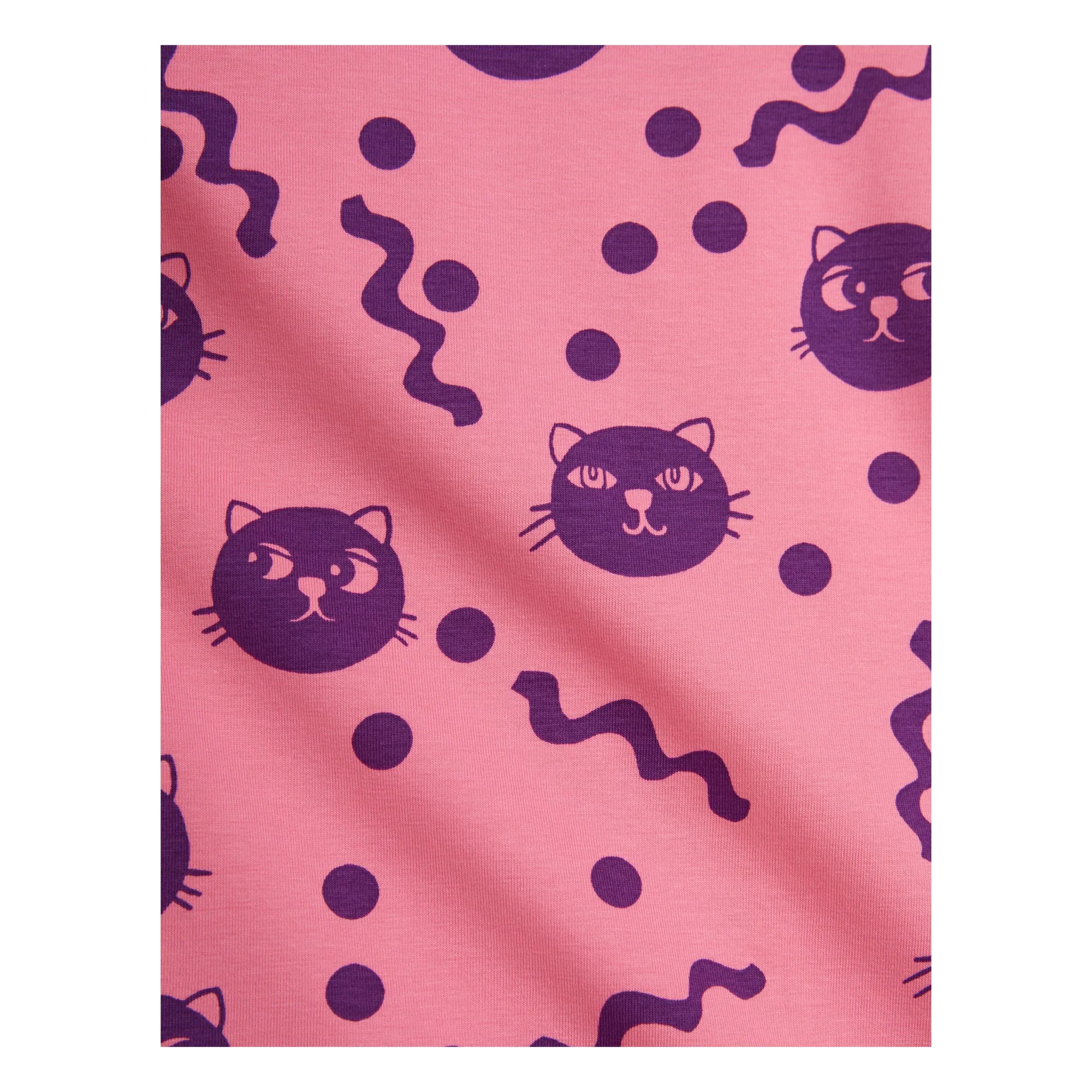 Ensemble Body et Legging Squiggly Cat Coton Bio | Rose- Image produit n°3