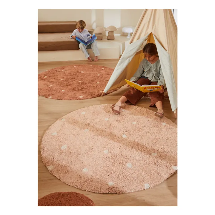 Tapis rond Dot | Rose- Image produit n°2