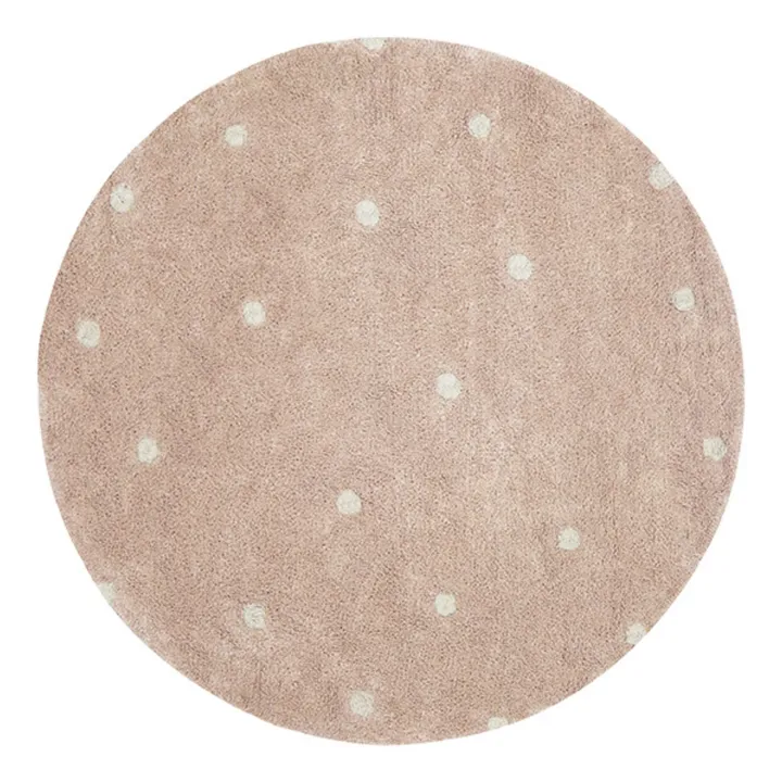 Tapis rond Dot | Rose- Image produit n°0