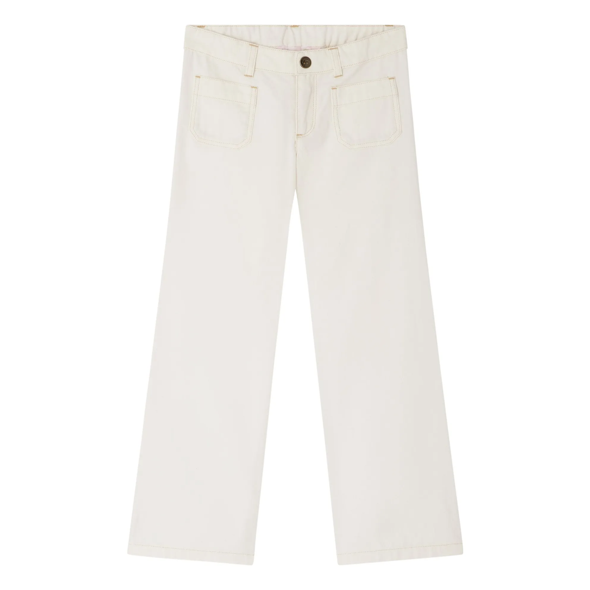 Bonpoint Girls Ecru Junon Pants