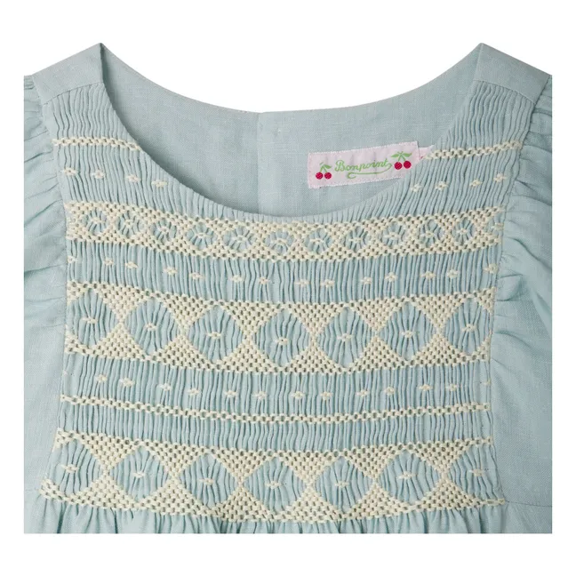 Emerald dress | Light blue
