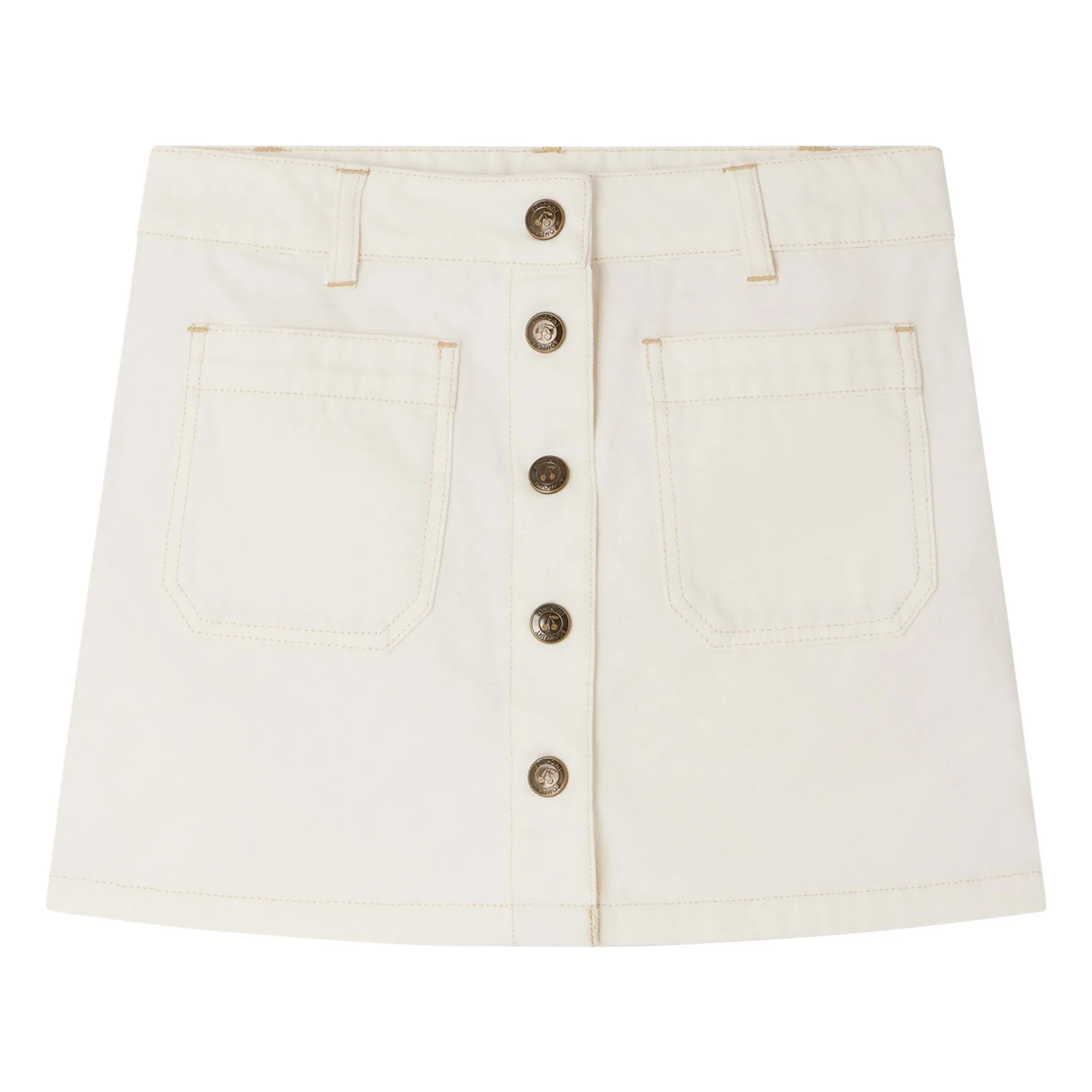 Bonpoint Girls Ecru Elise Skirt