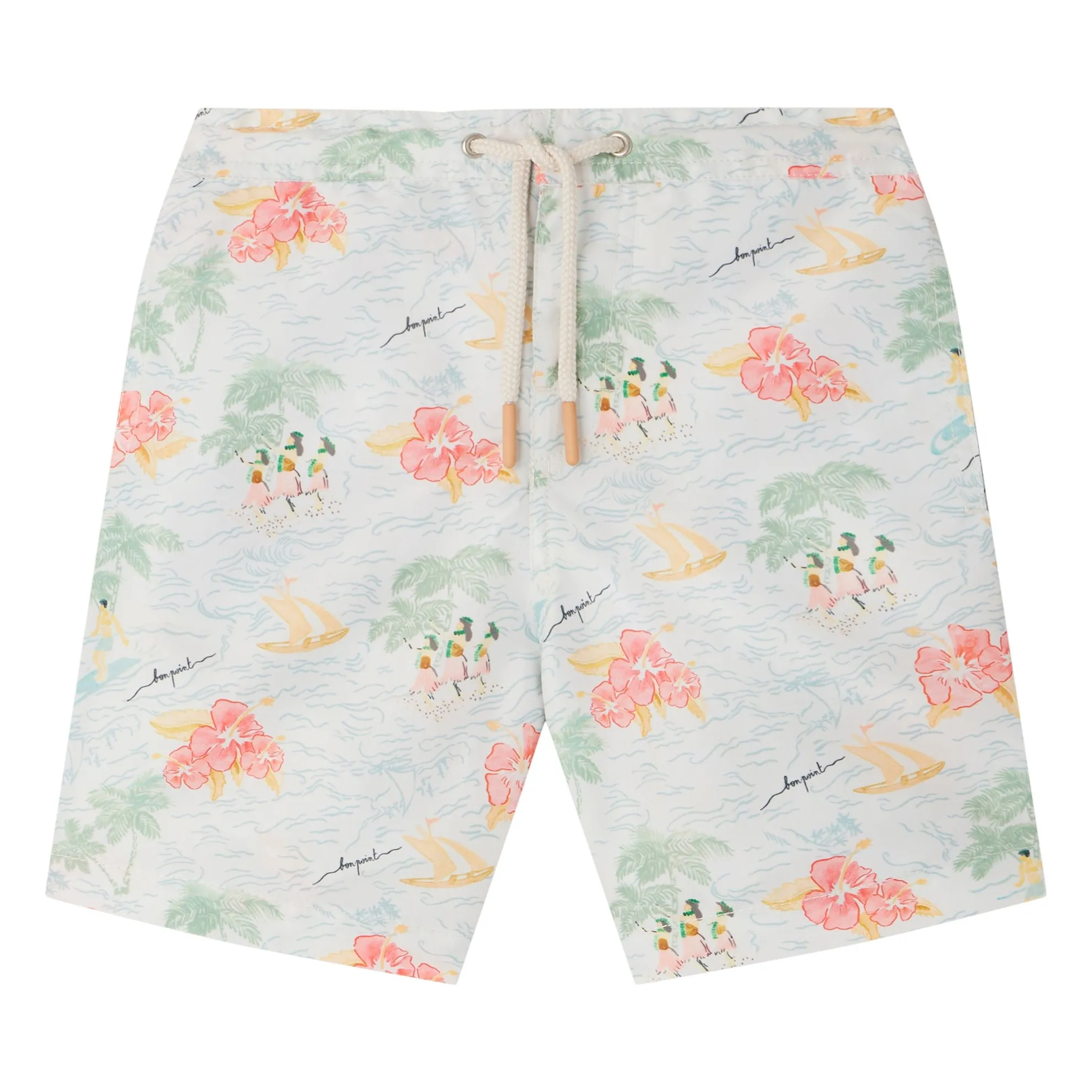 Bonpoint Boys Ecru Ariel Swim Shorts