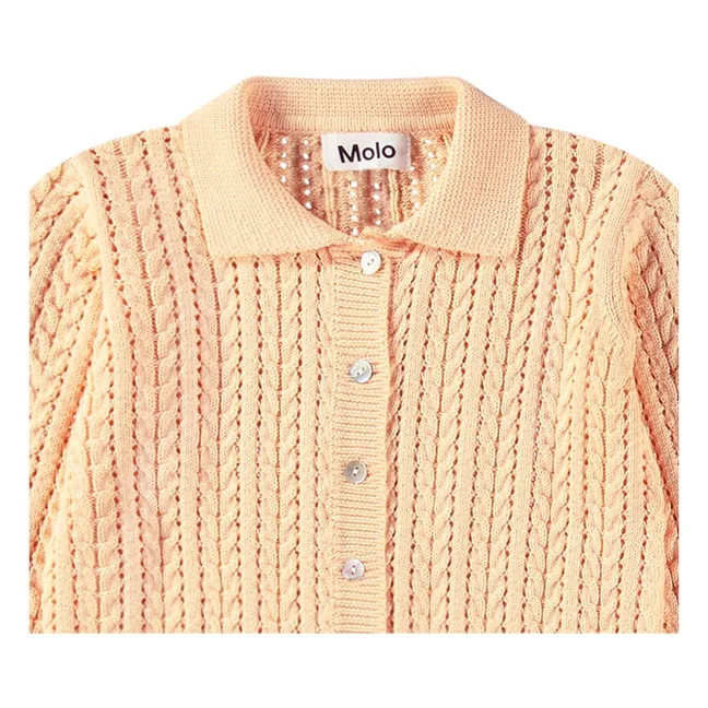 Cardigan Gwendolyn Coton Bio | Rose pêche