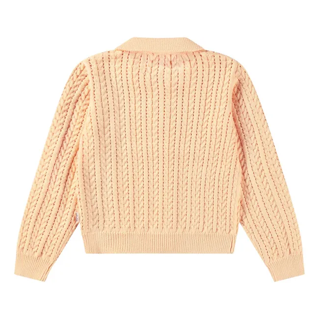 Cardigan Gwendolyn Coton Bio | Rose pêche