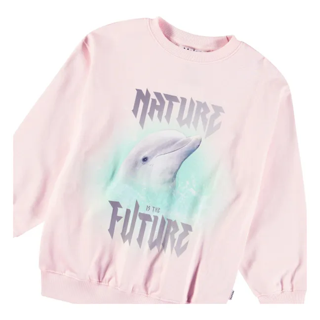 Monti Dauphin organic cotton sweatshirt | Pale Pink