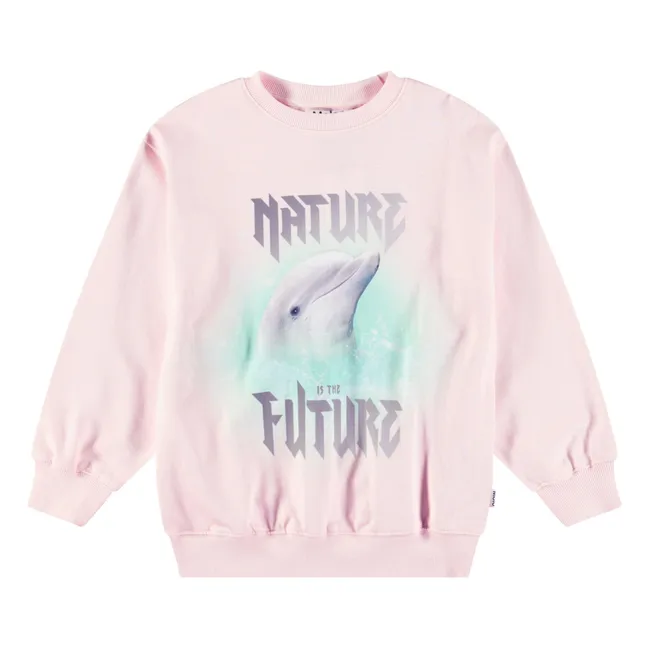 Monti Dauphin organic cotton sweatshirt | Pale Pink
