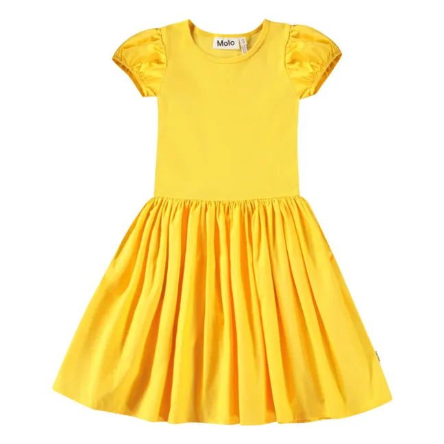 Vestido Cleopatra de algodón orgánico | Amarillo