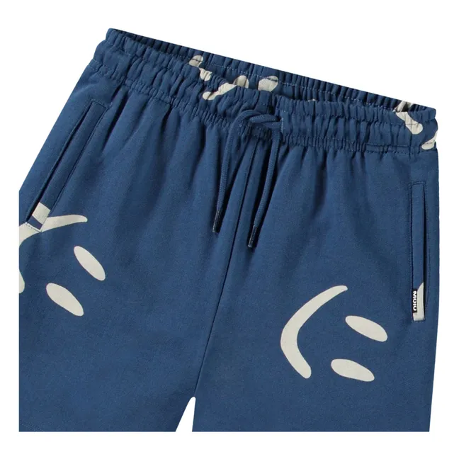 Pantalón corto de algodón ecológico Amil Big Smiles | Azul Marino