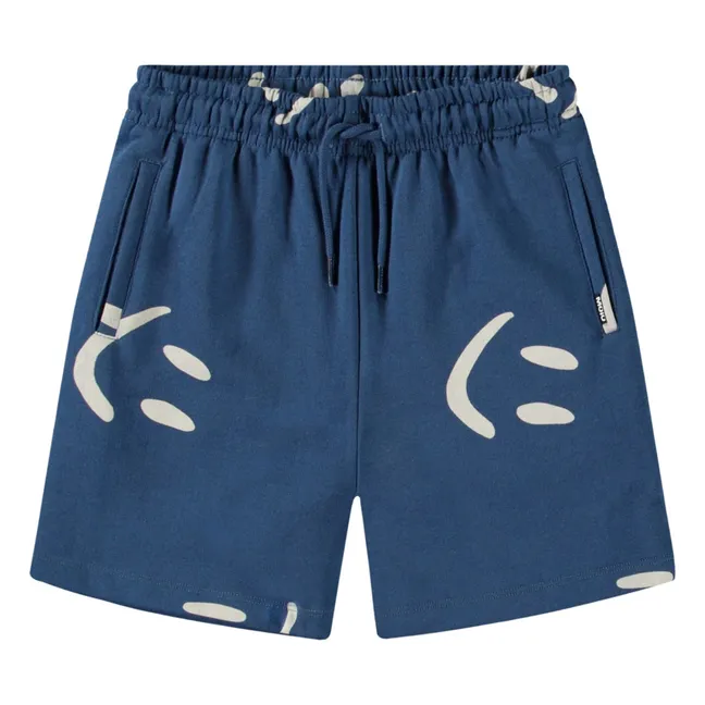 Pantalón corto de algodón ecológico Amil Big Smiles | Azul Marino