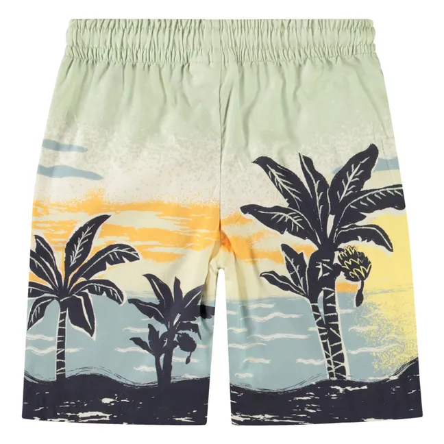 Pantaloncini in cotone biologico Adi Beach Banana | Verde mandorla